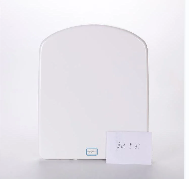 Aobo Square Toilet Seat Plastic Toilet Seat with Hinges, Easy to Install Also Easy to Clean