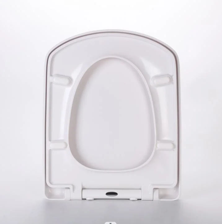 Aobo Square Toilet Seat Plastic Toilet Seat with Hinges, Easy to Install Also Easy to Clean