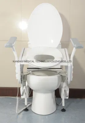 Electric Hand Control Adjust Height Aged Care Toilet Seat Indoor